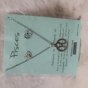 Pisces ♓️ earrings and necklace